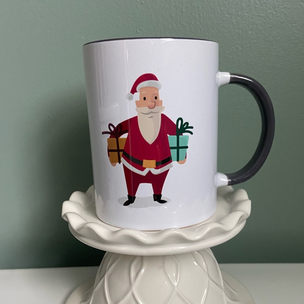 Santa Claus Holiday Mug 2 Sided design 15 oz.